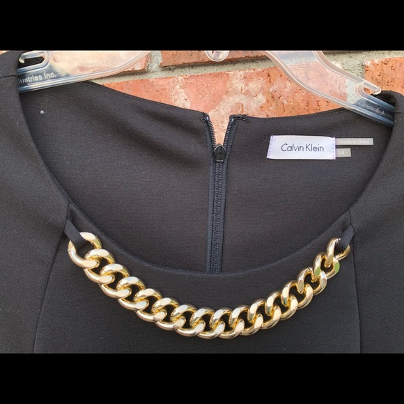 Calvin Klein black dress Leslie Faye jacket - Picture 2 of 5